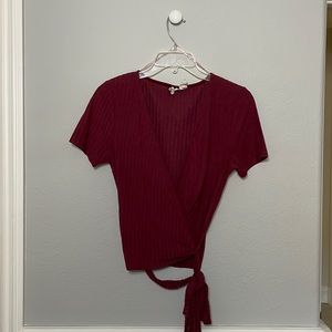 Maroon top